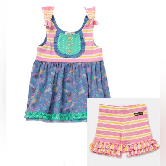 Matilda Jane Other - NEW!  Matilda Jane Set : Sugary & Sweet Tunic and Stripe Play Shorties